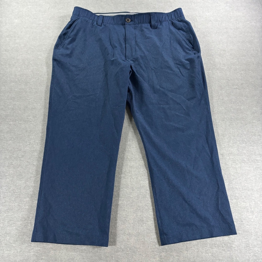 Under Armour Mens Loose Fit Performance Pants Navy Blue 36x32 (35x24 Actual)